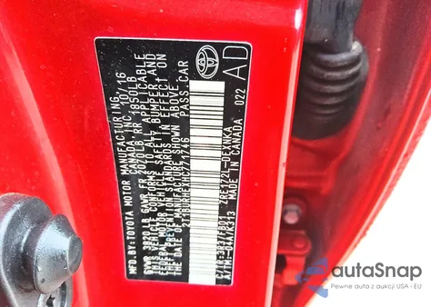 2017 Toyota Corolla L z USA, uszkodzony, nr VIN 2T1BURHEXHC771746